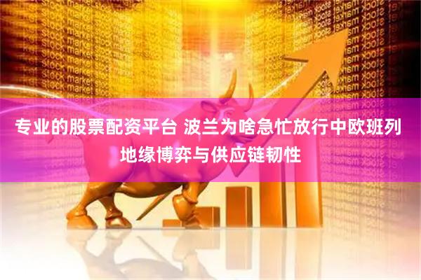专业的股票配资平台 波兰为啥急忙放行中欧班列 地缘博弈与供应链韧性