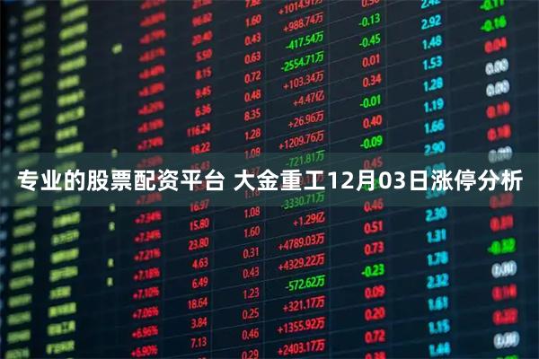 专业的股票配资平台 大金重工12月03日涨停分析